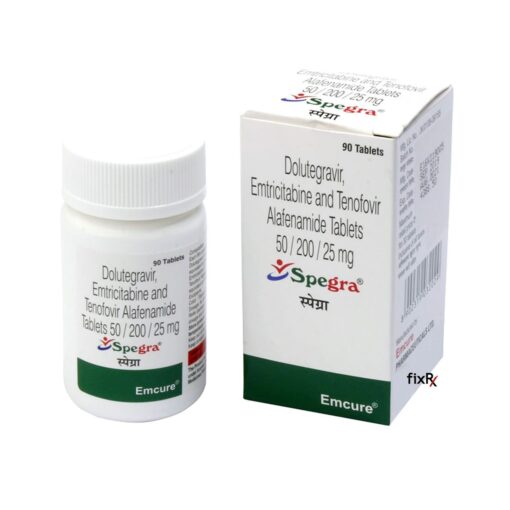 Buy generic Descovy + Tivicay (Tenofovir Alafenamide/Emtricitabine + Dolutegravir) 'Spegra' at an affordable cost. It's produced by Emcure Pharmaceuticals Ltd® of India, an FDA approved manufacturer. 'Spegra' holds quality assurance certification.