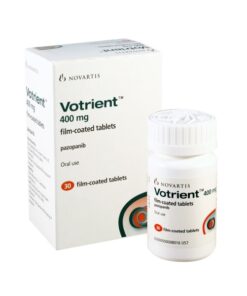 Buy Votrient 400 mg (Pazopanib) at an affordable cost. It's used to treat advanced renal cell cancer and advanced soft tissue sarcoma. Votrient® is produced by Novartis AG®, and sourced from authorized distributors in countries where drug costs are low.