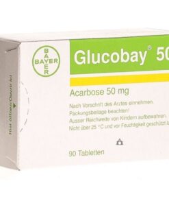 Buy Acarbose 50 MG (Glucobay brand) (90 tabs) at an affordable cost. It's used to treat high blood sugar levels and to help prevent complications in patients with type 2 diabetes. Glucobay® is produced by Bayer AG®, and sourced from authorized distributors in countries where drug costs are low.