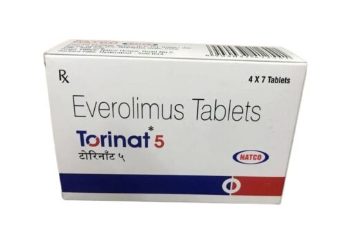 Buy Afinitor (everolimus) generic 'Torinat' at an affordable cost. It's used to treat various types of cancer, and is produced by Natco Pharma Ltd® in an FDA approved factory in India.