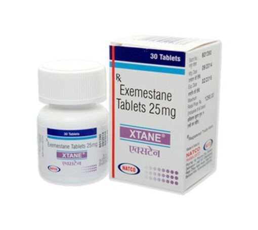 Buy Aromasin (exemestane) generic 'Xtane' at an affordable cost. It's used to treat early and advanced breast cancer, and is produced by Natco Pharma Ltd® in an FDA approved factory in India.