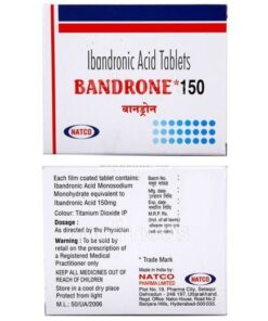 Buy Boniva (ibandronate) generic 'Bandrone' at an affordable cost. It's used to treat osteoporosis and metastasis-associated skeletal fractures in adults with cancer. It's produced by Natco Pharma Ltd® in an FDA approved factory in India.