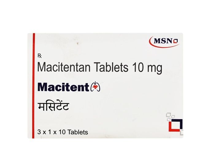 Buy Opsumit (macitentan) quality assured generic 'Macitent'. It's produced by MSN Laboratories®, a US FDA certified manufacturer, in India. It's used to treat Pulmonary Arterial Hypertension.