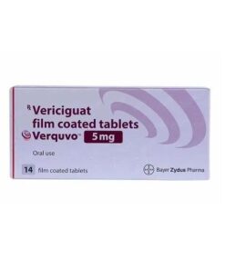 Buy Verquvo (vericiguat). It's produced by Bayer AG in Germany. It's used to reduce the risk of cardiovascular death and heart failure hospitalization in adults with symptomatic chronic heart failure and reduced ejection fraction.
