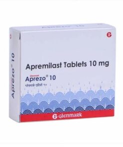 Buy Otezla (apremilast) quality assured generic 'Aprezo'. It's produced by Glenmark Pharmaceuticals Ltd®, a US FDA certified manufacturer. It's used to treat plaque psoriasis, psoriatic arthritis, and mouth ulcers linked to Behçet's disease.